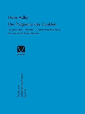 cover image of Die Prägnanz des Dunklen